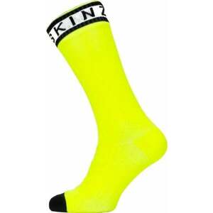 Sealskinz Waterproof Warm Weather Mid Length Sock With Hydrostop Neon Yellow/Black/White S Șosete ciclism imagine