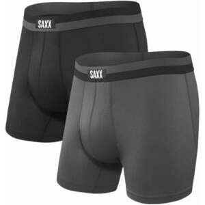 SAXX Sport Mesh 2-Pack Boxer Brief Negru/Grafit XL Lenjerie de fitness imagine