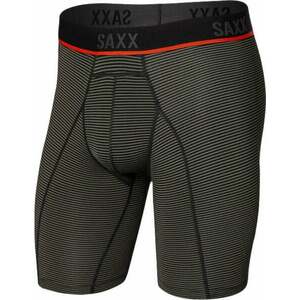 SAXX Kinetic Long Leg Boxer Brief Grey Mini Stripe M Lenjerie de fitness imagine