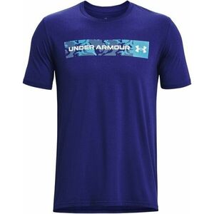 Under Armour Men's UA Camo Chest Stripe Short Sleeve Sonar Blue/White L Tricouri de fitness imagine