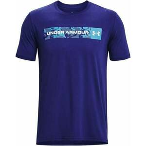 Under Armour Men's UA Camo Chest Stripe Short Sleeve Sonar Blue/White XL Tricouri de fitness imagine