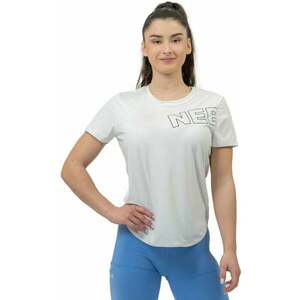 Nebbia FIT Activewear Functional T-shirt with Short Sleeves White L Tricouri de fitness imagine