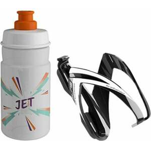 Elite Cycling CEO Bottle Cage + Jet Bottle Kit Black Glossy/Clear Orange 350 ml Bidon imagine