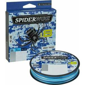 SpiderWire Stealth® Smooth8 x8 PE Braid Blue Camo 0, 23 mm 23, 6 kg-52 lbs 150 m imagine