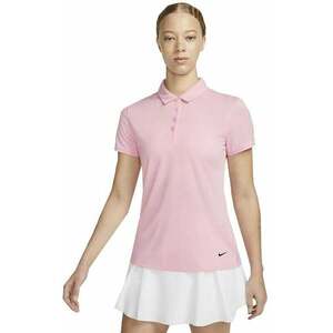 Nike Dri-Fit Victory Womens Golf Polo Medium Soft Pink/Black L imagine