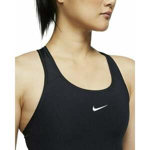 Nike Dri-Fit Swoosh Womens Medium-Support 1-Piece Pad Sports Bra Black/White XL Lenjerie de fitness imagine
