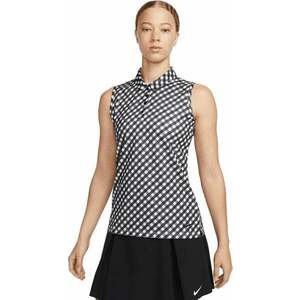 Nike Dri-Fit Victory Womens Sleeveless Printed Polo Negru/Negru L imagine