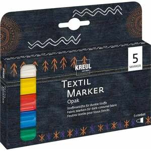 Kreul 92750 Textile Marker Opaque Set Set markere textile Opaque 5 buc imagine