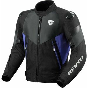 Rev'it! Jacket Control H2O Black/Blue 3XL Geaca de piele imagine
