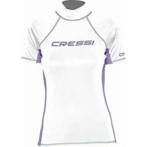 Cressi Rash Guard Lady Short Sleeve Cămaşă White/Lilac XS imagine