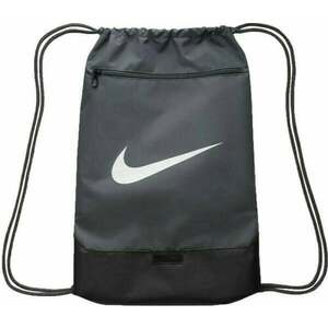 Nike Brasilia 9.5 Drawstring Bag Flint Grey/Black/White Gymsack imagine