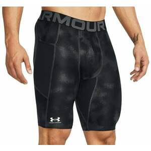 Under Armour Men's UA HG Armour Printed Long Shorts Black/White M Fitness pantaloni imagine