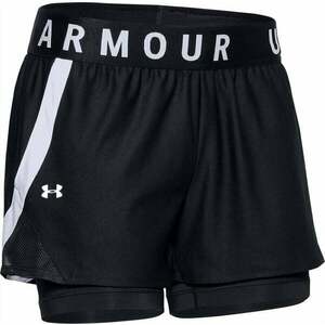 Under Armour Women's UA Play Up 2-in-1 Shorts Black/White L Fitness pantaloni imagine