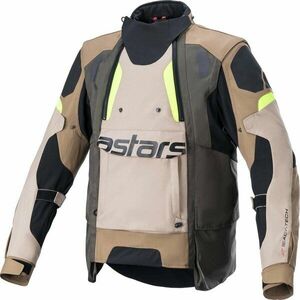 Alpinestars Halo Drystar Jacket Dark Khaki/Sand Yellow Fluo XL Geacă textilă imagine