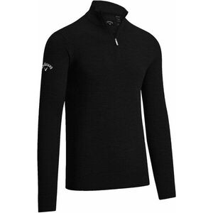 Callaway 1/4 Zipped Mens Merino Sweater Black Onyx XL imagine