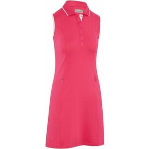 Callaway Womens Sleeveless Dress With Snap Placket Pink Peacock XS imagine