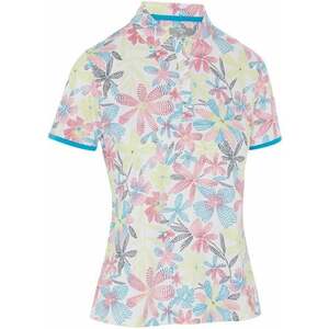 Callaway Chev Floral Short Sleeve Womens Polo Alb strălucitor L imagine