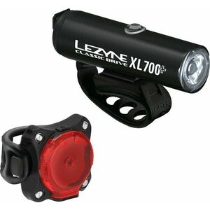 Lezyne Classic Drive XL 700+ / Zecto Drive 200+ Pair Satin Black/Black Front 700 lm / Rear 200 lm Față-Spate Lumini bicicletă imagine