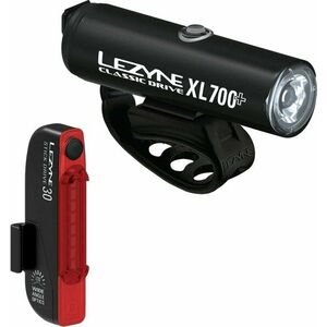 Lezyne Classic Drive XL 700+/Stick Drive Pair Satin Black/Black Front 700 lm / Rear 30 lm Față-Spate Lumini bicicletă imagine