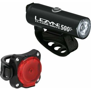 Lezyne Classic Drive 500+/Zecto Drive 200+ Pair Satin Black/Black Front 700 lm / Rear 200 lm Față-Spate Lumini bicicletă imagine