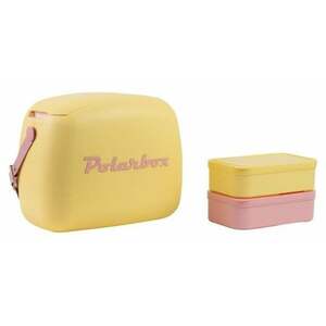 Polarbox Summer Retro Cooler Bag Pop Amarillo Rosa 6 L imagine