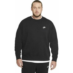 Nike Club Crew Mens Fleece Black/White L Hanorac pentru fitness imagine