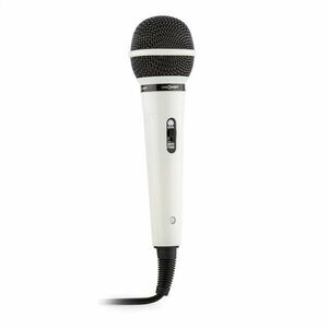 OneConcept Microfon dinamic, ușor și compact, alb imagine