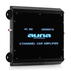Auna Amplificator de mașină W2-AC200 2 Canale, 2000W, LED imagine