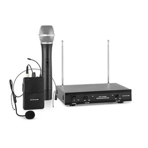 Auna Pro VHF-2-HS, set de microfon VHF cu 2 canale, 1 x căști de microfon, 1 x microfon de mână, 50M imagine