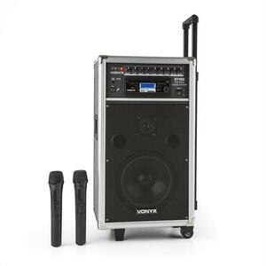Vonyx ST-100 MK2, sistem audio portabil PA, Bluetooth, CD, USB, SD, MP3, acumulator, UHF imagine