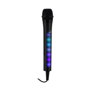 Auna AERO KARA DAZZL, microfon pentru karaoke cu lumină led, culoare neagră imagine