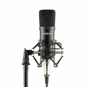 OneConcept Mic-700, microfon de studio, Ø 34 mm, uni spin, protectie impotriva vantului, XLR, negru imagine