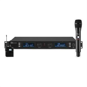 Power Dynamics PD632C 2X, kit de microfon wireless UHF cu 20 de canale, 1 x microfon de mână/ 1 x microfon cu cască imagine