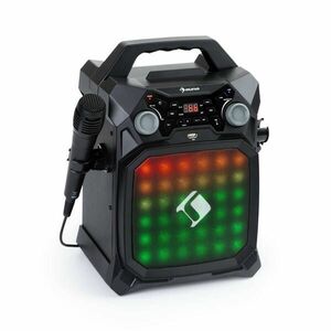 Auna Rockstar LightShow, echipament de karaoke, bluetooth, USB, Line-In / Out, 2 x 6, 3 mm, negru imagine