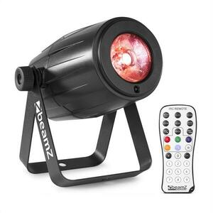 Beamz PS21W, LED pin-spot, reflektor, 12 W, 4 v 1 LED RGBW, telecomandă IR, negru imagine
