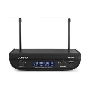 Vonyx WM82C Digital, sistem de microfone wireless UHF cu 2 canale, căști microfon portabile, 50 m, valiză imagine