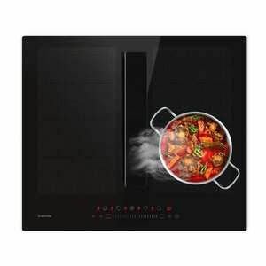 Klarstein Chef-Fusion Down Air System, plită cu inducție + hotă DownAir, 60 cm, 600 m³/h EEC A imagine