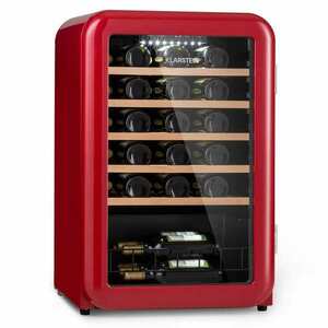 Klarstein Vintage 49 Uno, frigider pentru vin, 110 l, 49 sticle, 4-22 °C, Retro imagine