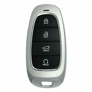 Carcasa cheie auto Techstar® pentru telecomanda inteligenta, compatibila cu Hyundai Tucson si Santa Fe, 4 butone, Gri/Negru imagine