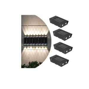 Set 4 lampi solare cu LED bidirectional sus jos imagine