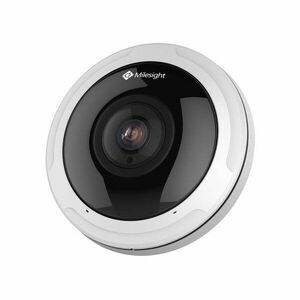 Camera supraveghere panoramica IP Fisheye Milesight MS-C9674-PA, 12 MP, 1.98 mm, IR 15 m, microfon, slot card, PoE, auto tracking imagine