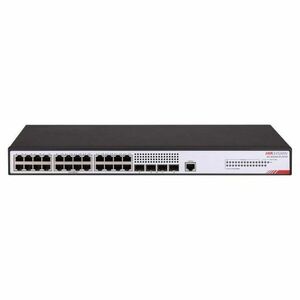 Switch cu 24 porturi RJ45 Hikvision DS-3E2528-HI-24T4F, 56 Gbps, 41.66 Mpps, 16000 MAC, 4 port-uri fibra optica, cu management imagine
