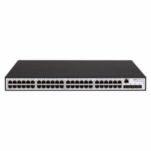 Switch cu 48 porturi RJ45 Hikvision DS-3E2552-HI-48T4F, 104 Gbps, 77.38 Mpps, 16000 MAC, 4 port-uri fibra optica, cu management imagine