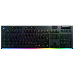 Tastatura mecanica gaming Logitech G915, Ultraslim, Lightspeed Wireless, Lightsync RGB, Switch Tactil (Negru) imagine