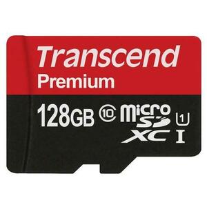 Card de memorie Transcend TS128GUSDU1, microSDXC, 128GB, Clasa 10 + Adaptor microSD imagine