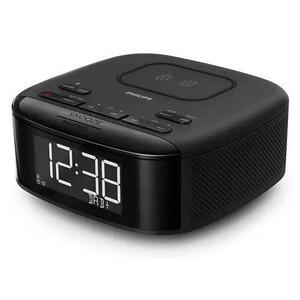 Radio cu ceas Philips TAR7705/10, Bluetooth, DAB+, incarcator wireless pentru telefon (Negru) imagine