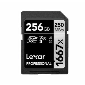 Card de Memorie Lexar Professional 1667x, SDXC, 256GB, Clasa 10, UHS-II imagine