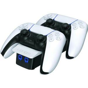 Statie de andocare dubla Venom VS5001pentru controllere PlayStation5 , Cablu de incarcare 1 m, Port USB (Alb) imagine