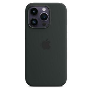 Protectie Spate Apple Silicone pentru Apple iPhone 14 Pro, Magsafe (Negru) imagine