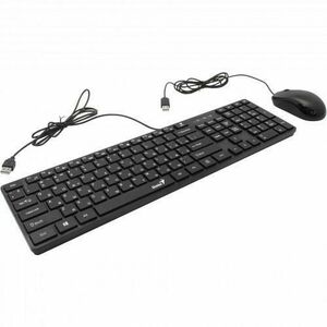 Kit Tastatura si Mouse Genius SlimStar C126, USB, 1000dpi (Negru) imagine